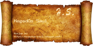 Hegedűs Saul névjegykártya